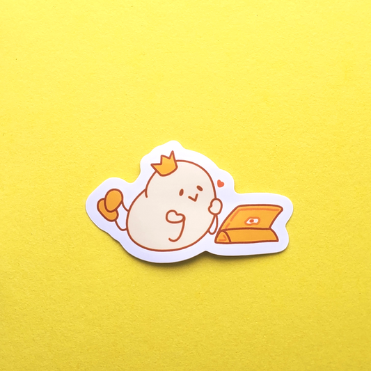 EggShell Binge Watching Sticker