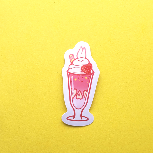 Bunny Strawberry Parfait Sticker