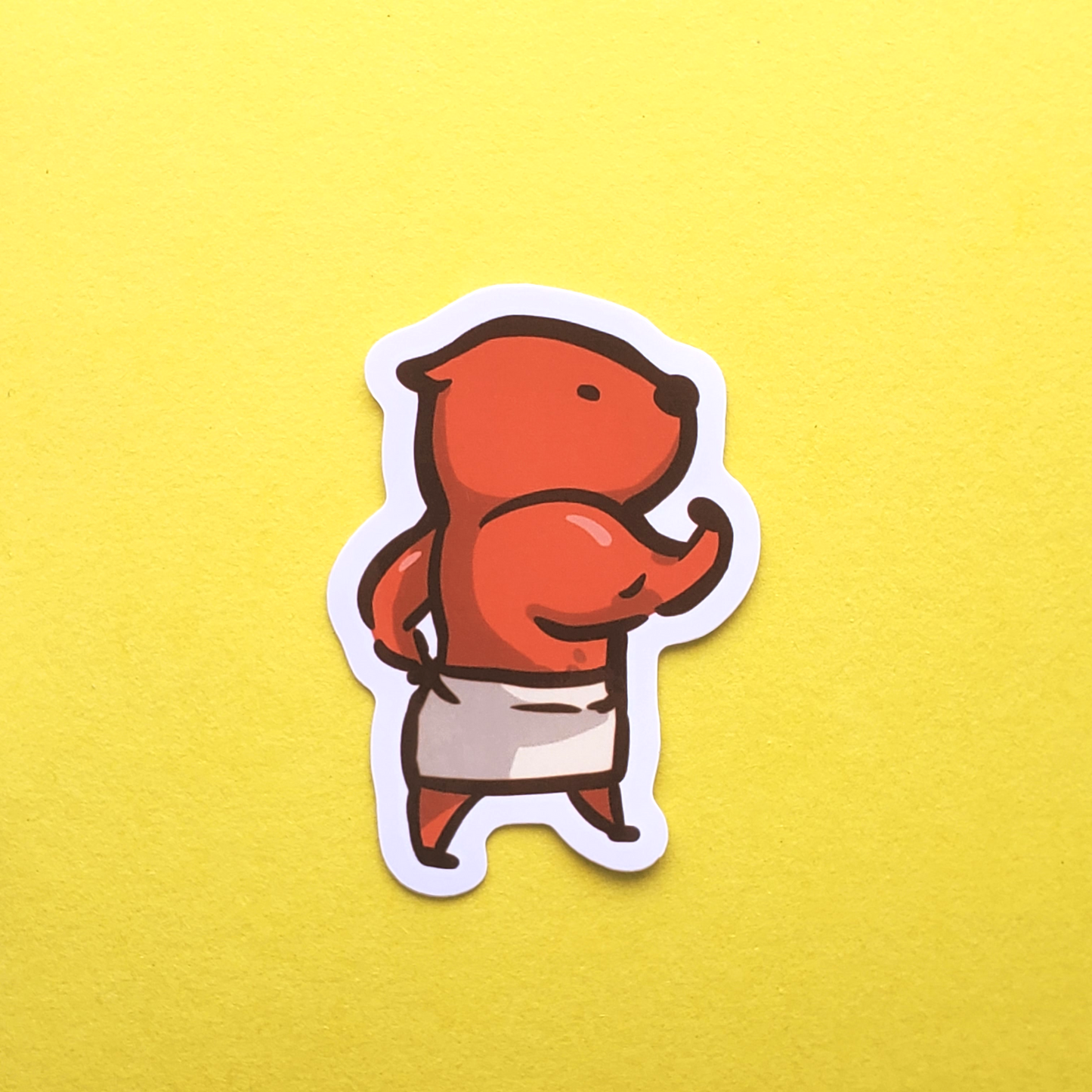 Muscular Capybara Sticker
